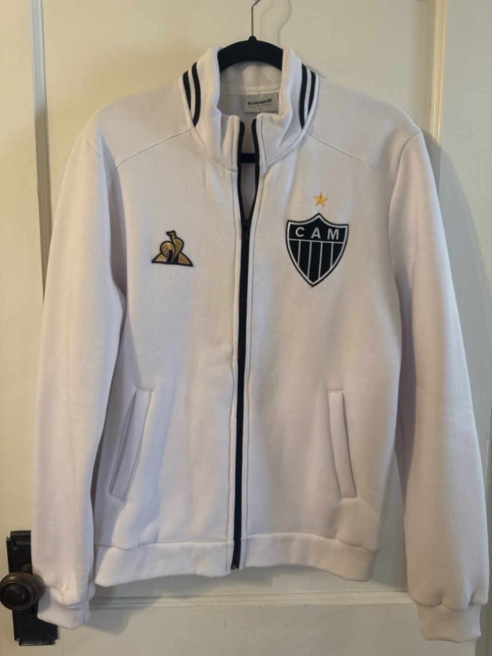 Le Coq Sportif White Track Jacket with CAM Crest